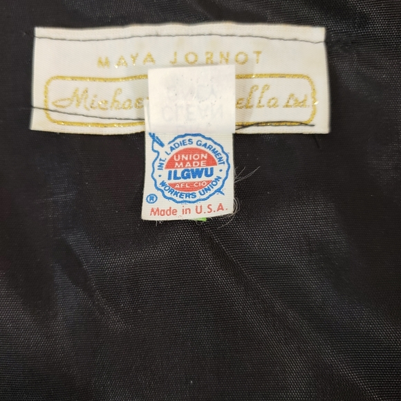 Size 10 Black Midi Sheath Dress with Sheer Sleeves. Preowned Michael Marcella - Picture 8 of 8